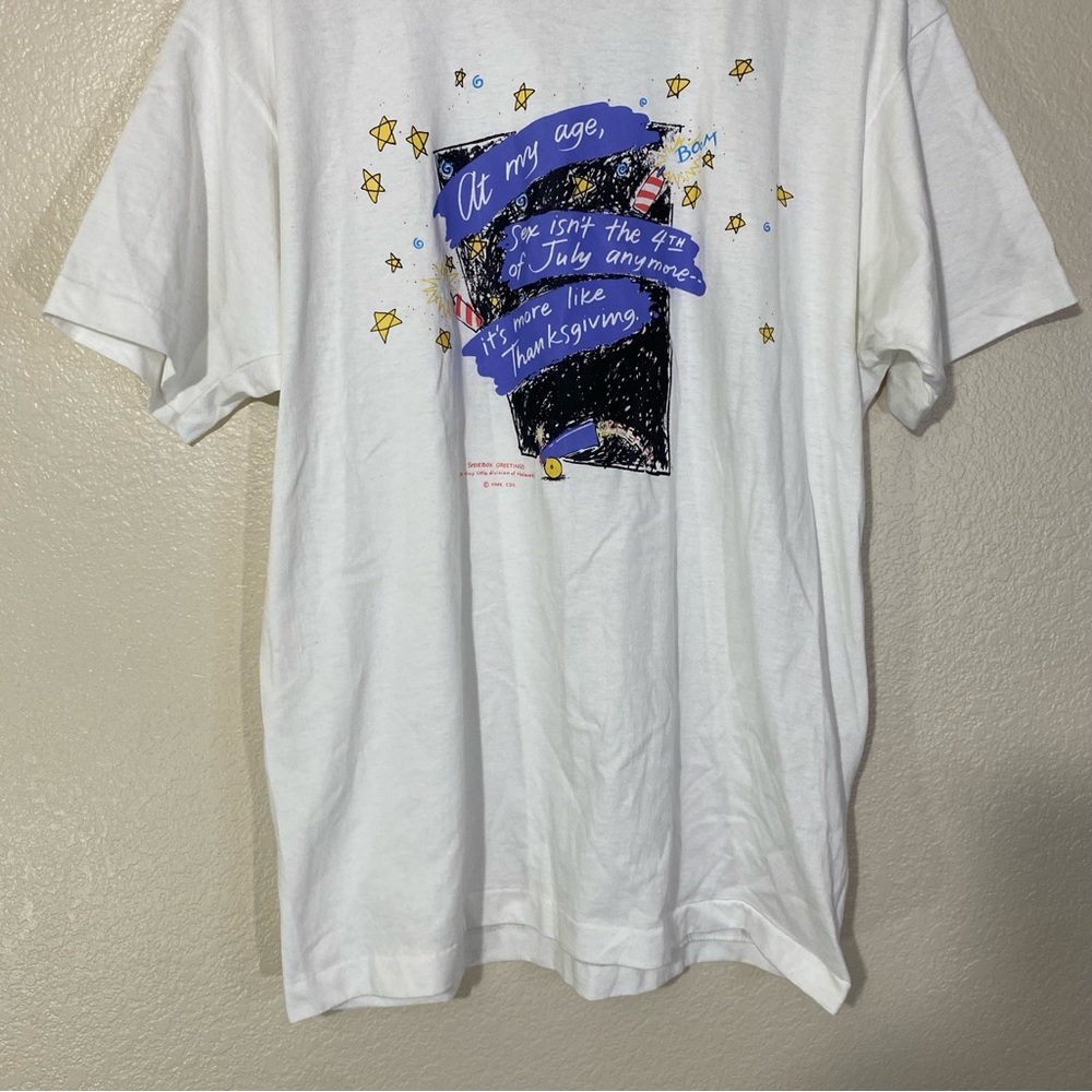 Vintage Screen Stars Single Stitch Dad Shirt Shoebox Greetings Mens Size XL USA - Picture 3 of 6